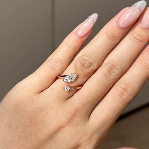 Anillos de diamantes cultivados en laboratorio de oro rosa Amarillo Blanco de 10K para mujer al por mayor exclusivos IGI certificado corte brillante E Color 1,1 quilates - Product Image 5