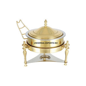 Hotpot fini d'autocollant de marbre blanc pour les mariages arabes dernière collection Casserole de concepteur faite à la main - Product Image 6