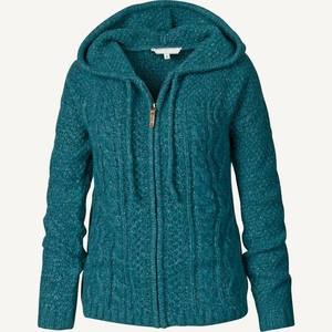 Cardigan à capuche en tricot torsadé décontracté de qualité supérieure, vente en gros, design personnalisé, mélange de laine, respirant - Product Image 1