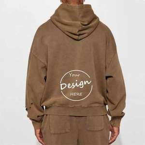 Sudadera con Capucha para Hombre, 100% Algodón, Cierre de Cremallera, Unisex, Personalizada con Impresión Digital, Bordado, Patrón Sólido, Serigrafía de Alta Calidad - Product Image 3