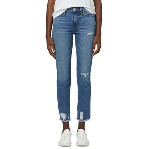 Jeans Hudson Nico a Vita Alta, Gamba Dritta, Taglio Corto, Effetto Vetro Marino Vintage, Distressed, Boot Cut, in Denim Traspirante, per Taglia 32 - Product Image 4