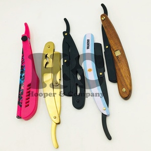 Custom Design Handle Barber <b>Razors</b> Color Full Handle Changeable Blade <b>Razor</b> Salon Stainless Steel Top Private Logo Accept - Product Image 2
