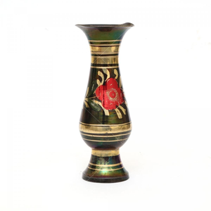 Jarrón decorativo de aluminio fundido de metal, florero de urna de flores Chapado en latón moderno, jarrón decorativo de mesa de metal hecho a mano - Product Image 6