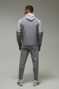 Ensemble de survêtement sportif pour homme personnalisé avec fermeture éclair, de haute qualité, ourlet ajustable, 2 pièces, streetwear décontracté, respirant, en polyester - Product Image 5