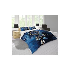 Ensemble de housse de couette double ethnique king size à impression numérique 3D avec 2 taies d'oreiller à motifs géométriques et floraux Hmy-6 - Product Image 1