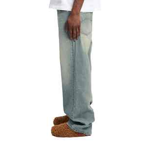 ผู้ผลิตยีนส์ รับทำโลโก้ ยีนส์สตรีทแวร์ ทรงตรง ทรงหลวม ยีนส์ฟอกสี ยีนส์วินเทจ ยีนส์ไซส์ใหญ่สำหรับผู้ชาย - Product Image 3