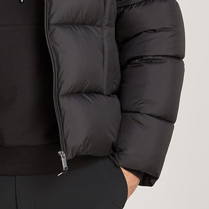 Top Selling Winter Hood Down Puffer <b>Jacket</b> For <b>Men</b> Warm <b>Thick</b> Coat With Front Zip High Neck Padded Sleeves Bubble <b>Men's</b> <b>Jackets</b> - Product Image 6
