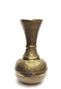 Jarrones de metal de latón antiguo Floreros elegantes para centros de mesa Decoración del hogar Aspecto simple y atractivo - Product Image 6