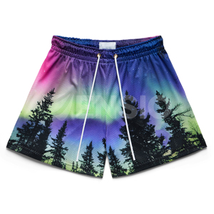 Vente en gros de shorts de basket-ball personnalisés pour hommes 100% shorts de sport en maille de polyester grande taille pour hommes shorts en maille respirante - Product Image 1