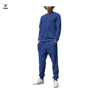 Ensemble 2 pièces d'entraînement surdimensionné automne-hiver pour hommes, pantalon de jogging, pantalon de survêtement, logo vierge personnalisable, disponible dans l'air - Product Image 5