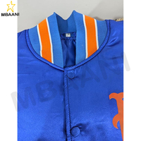 Veste en satin New York pour homme, veste bomber de baseball, légère, style rétro, vêtements d'extérieur