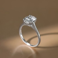 Bague en Moissanite 3 carats, couleur D, VVS1, argent sterling 925, solitaire, bagues de fiançailles, bijoux d'anniversaire, cadeau pour femme