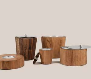 Support de bougeoir en bois et résine rustique avec accessoire d'éclairage décoratif de pot de bougie en béton Unique - Product Image 4