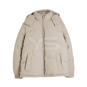 Chaqueta bomber de invierno para hombre, chaqueta acolchada impermeable a prueba de viento y transpirable con cuello levantado, chaqueta con cremallera de talla grande y logotipo personalizado - Product Image 1