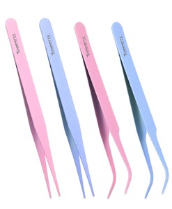Best Selling <b>Tweezers</b> Set of 4 for Facial <b>Hair</b> Chin <b>Hair</b> and Eyebrows Plucker with Mirror Case STAINLESS STEEL Eyelash <b>Tweezers</b> - Product Image 4