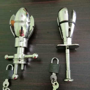 ดิลโด้โลหะสำหรับล็อคก้น,หัวล็อคทำจากสเตนเลสสตีล - Product Image 2