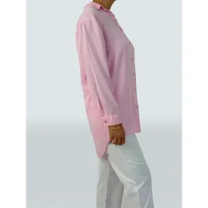 Pantalon en lin élégant et confortable, coupe décontractée, taille mi-haute, design respirant - Product Image 3