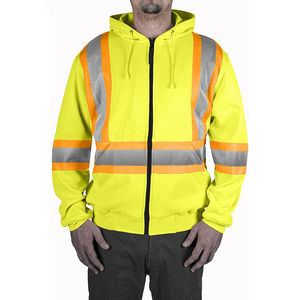 Vente en gros Bande de veste de sécurité réfléchissante OEM Usine Sweat-shirts réfléchissants Veste de construction Hommes Haute Visibilité Sécurité - Product Image 2