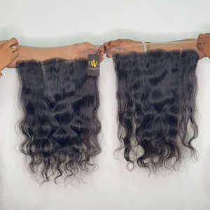 Raw Hair Top Grade 11A Factory Price Indian Raw <b>Curly</b> Straight Human Hair <b>Bundles</b> and HD 13x6 Lace Frontal Closure - Product Image 1