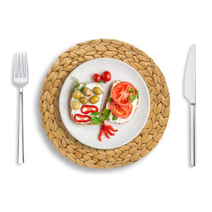 New Handmade Water Hyacinth Natural Wicker Dining <b>Table</b> Vietnam <b>Placemat</b> 13 Inches Round <b>Placemats</b> Woven <b>Placemats</b> - Product Image 3