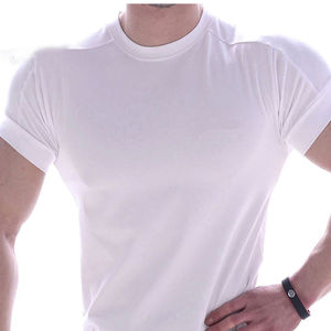 Alta calidad Cool Youth 220 gramos de punto ecológico de secado rápido al por mayor camisetas Unisex personalizadas 100% algodón en blanco liso - Product Image 2