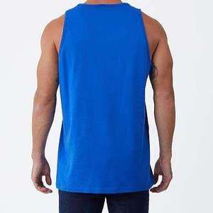 Débardeurs de gymnastique pour hommes, doux et durables, respirants, en spandex tricoté/coton pour la musculation, tenue décontractée, couleur rouge - Product Image 2