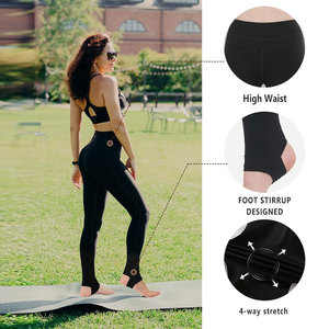 Leggings de sport taille haute avec logo personnalisé pour femmes, pantalon d'entraînement de compression extensible et cousu avec style décontracté pour une utilisation en salle de sport - Product Image 5