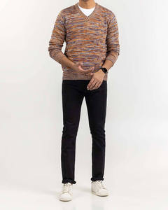 Pull à col rond pour homme en maille unie, personnalisé, OEM, pour l'hiver, respirant, pour homme - Product Image 2