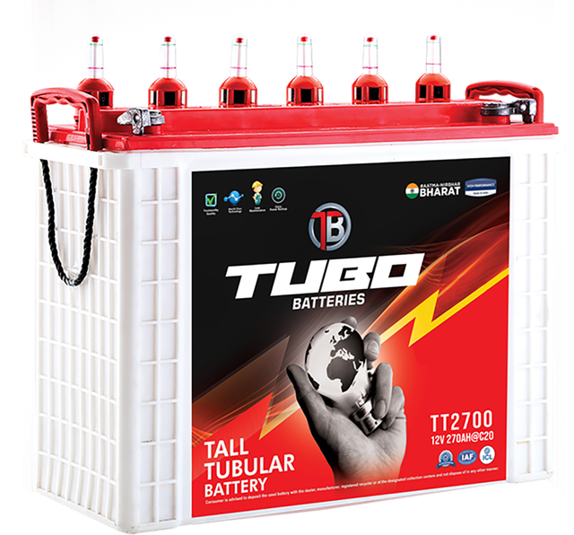TUBO TT2700 12V 270AH C20 Tall Tubular Low Maintenance Battery for Solar Battery
