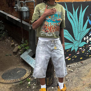 Camiseta recortada en blanco de gran tamaño Camiseta de algodón de peso pesado Drop Shoulder Boxy Fit Camiseta para hombres Logotipo personalizado - Product Image 3