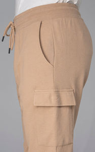 Pantalones cortos Cargo sólidos de calle alta para hombre, bolsillos, cintura elástica, tela suave de secado rápido, ropa informal, pantalones cortos de algodón, servicio OEM al por mayor - Product Image 2