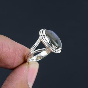 Bague en argent sterling 925 de style Boho avec pierre précieuse Labradorite plaqué rhodium cadeau de mariage pour les femmes bijoux faits à la main pour les fêtes - Product Image 6