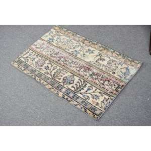 Tapis Vintage en Laine Turque 18x28ft Classique Beige Vert Patchwork Design Latex Grand Rectangle Abstrait pour Couloir Chambre - Product Image 4