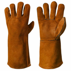 Gants de soudage MIG avec paume renforcée Gants de soudage MIG résistants au feu doublure intérieure souple Gants en cuir robuste - Product Image 6