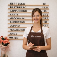 Panneau de menu mural pour restaurant et café, rails en bois, présentoir mural en chêne