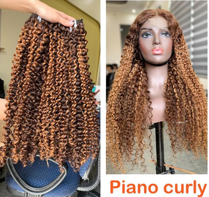 Extensión de cabello brasileño de color de la mejor calidad, cabello humano crudo de trama de encaje HD, peluca rizada de Venta caliente, paquete de ondas de donante vietnamita - Product Image 3