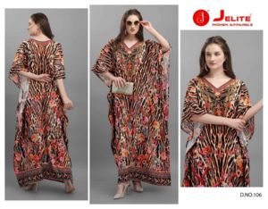 Collection de caftan indien pakistanais les plus vendus pour femmes Crêpe de polyester confortable Design lourd Vêtements de plage Promwear - Product Image 5