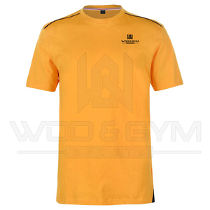 Conçu sur mesure T-shirt à manches courtes en coton à séchage rapide pour hommes Chemise de sport à motif solide avec logo imprimé - Product Image 5