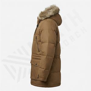 Veste longue chaude en fourrure pour femmes, avec col en fourrure, boutonnée, en gros, taille plus, manteau d'hiver, parka pour femmes, vêtements d'extérieur isolés pour la neige - Product Image 3