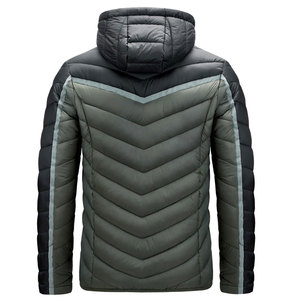 Logo personnalisé Vente en gros Vestes bouffantes à capuche noires légères et chaudes pour l'hiver Manteau pour hommes Respirant - Product Image 4