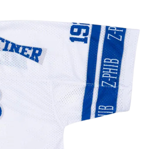 Camiseta Deportiva Holgada Estilo Jersey de Fútbol Americano Zeta White para Mujer, Top Atlético de Malla Estilo Hermandad Griega Zeta Phi Beta Inspirado en 1920 - Product Image 5