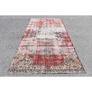 Tapis turc 5x10,3 pieds, tapis rouge du sud-ouest en laine - Product Image 1