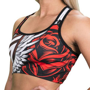 Soutien-gorge de sport pour femme personnalisé par sublimation, OEM, haute performance, extensible, compression, vêtements de sport respirants, vente en gros, vêtements de fitness - Product Image 1