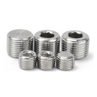 Bouchons de vidange de carter d'huile hydraulique mâles en acier inoxydable DIN 906 à filetage conique NPT BSPT avec embout hexagonal interne