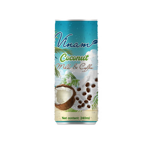 Nueva Tendencia 2024, Bebida de Coco con Sabor a Café, la Mejor Bebida de Coco Pura en Lata de 250 ml, Procesamiento Natural, Recién Exprimida, Caja a Granel - Product Image 1