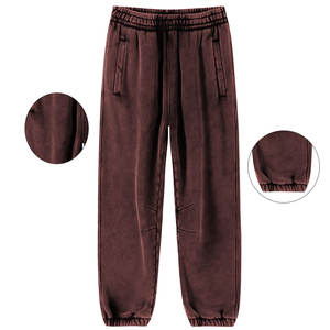 2024 nuevo estilo hombres ácido lavado polar pantalones de chándal al por mayor de alta calidad personalizado lavado ácido pantalones de chándal para hombres - Product Image 4