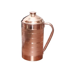 Jarra de Agua y Jugo de Cobre de Primera Calidad Estilo Surahi con Asa de Latón, Artículos de Uso Diario para el Hogar y Bodas - Product Image 4