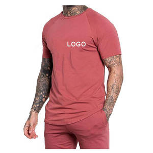 T-shirt de gymnastique pour hommes de haute qualité respirant coton Spandex à manches courtes Compression t-shirt d'entraînement 100% coton tricoté - Product Image 4