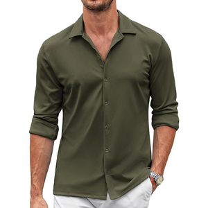 Vente en gros de chemise habillée à manches longues de haute qualité pour hommes chemises sans plis chemise habillée décontractée fabriquée au Vietnam - Product Image 2
