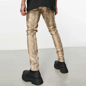 Pantalon en cuir véritable pour homme, haute qualité, style streetwear, best-seller, fabriqué en cuir véritable non tissé - Product Image 5